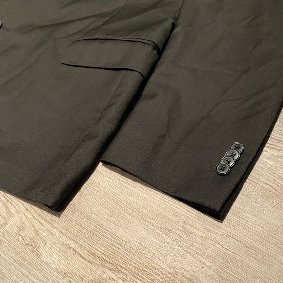 Peter Millar Men's 50R Solid Black Two Button Dual Vent Blazer Wool - Picture 3 of 7